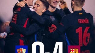 【国王杯】莱万梅开二度，巴萨客场4比0大胜晋级16强